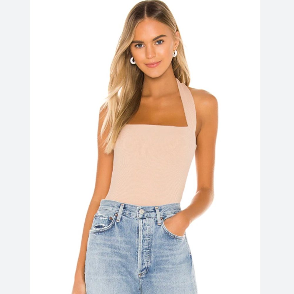 NWOT Revolve Superdown Candice Halter Bodysuit